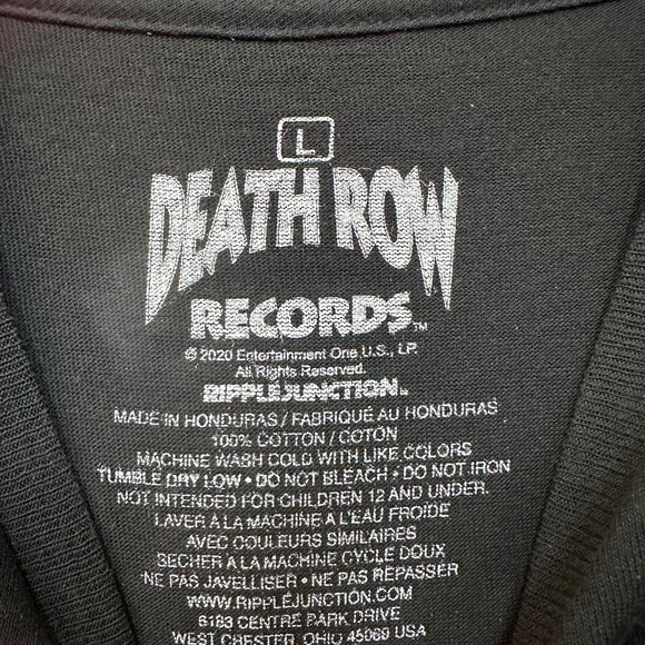 Death Row Records rap T-shirt size Large - Picture 4 of 4
